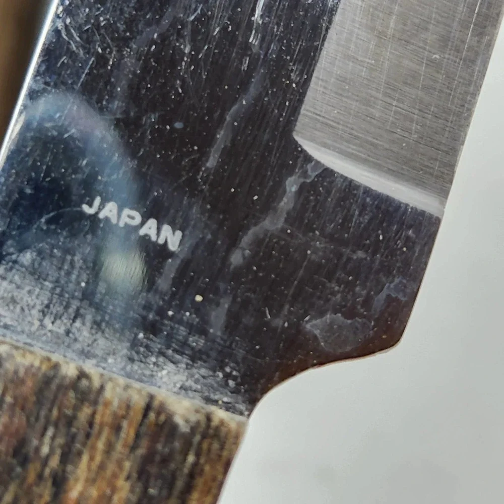 Supreme Cutlery Special Stainless Steak Knife Set of 7 Wood Handle Vintage Japan